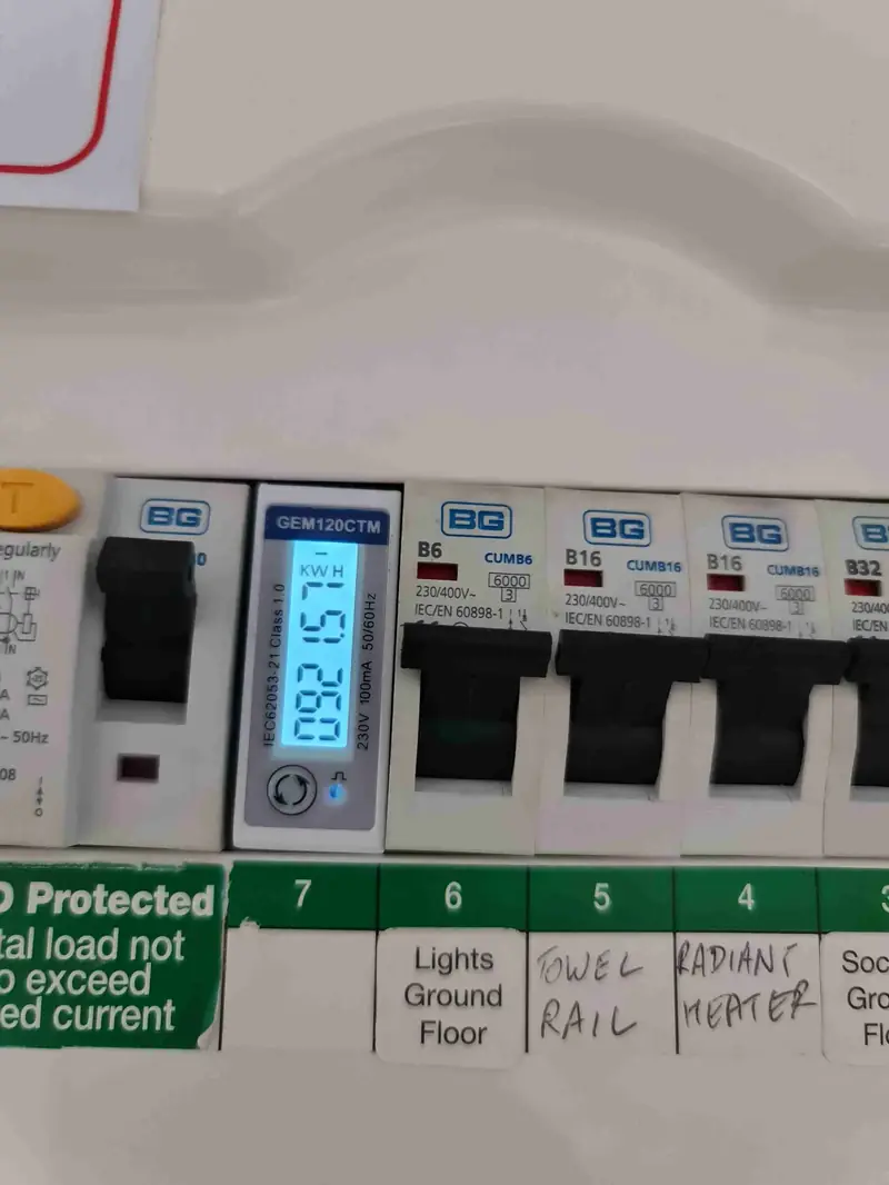 Solar PV Meter and Circuit Breaker Box